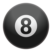 🎱 Emoji Bola Negra De Billar en Google Android 9.0.