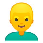 👱‍♂️ Emoji Homem: Cabelo Loiro na Google Android 9.0.