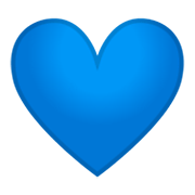 Émoji 💙 Cœur Bleu sur Google Android 9.0.