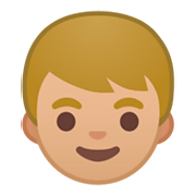 👦🏼 Emoji Niño: Tono De Piel Claro Medio en Google Android 9.0.