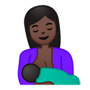 🤱🏿 Emoji Lactancia Materna: Tono De Piel Oscuro en Google Android 9.0.
