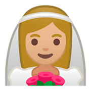 👰🏼 Emoji Noiva: Pele Morena Clara na Google Android 9.0.