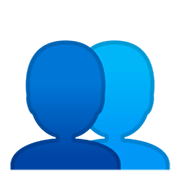 Emoji 👥 Profilo Di Due Persone su Google Android 9.0.