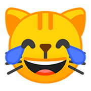 Emoji 😹 Gatto Con Lacrime Di Gioia su Google Android 9.0.