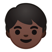 🧒🏿 Emoji Kind: dunkle Hautfarbe Google Android 9.0.