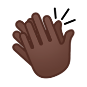 👏🏿 Emoji klatschende Hände: dunkle Hautfarbe Google Android 9.0.