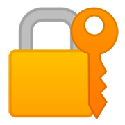 🔐 Emoji Schloss mit Schlüssel Google Android 9.0.
