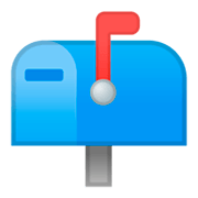 📫 Emoji Buzón Cerrado Con La Bandera Levantada en Google Android 9.0.
