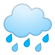 🌧️ Emoji Wolke mit Regen Google Android 9.0.
