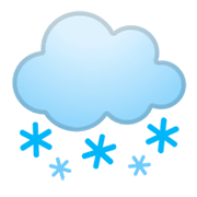 🌨️ Emoji Nube Con Nieve en Google Android 9.0.