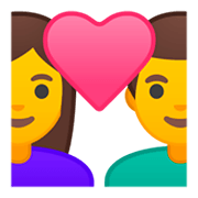 👩‍❤️‍👨 Emoji Casal Apaixonado: Mulher E Homem na Google Android 9.0.