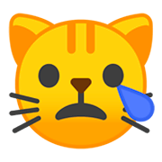 😿 Emoji Rosto De Gato Chorando na Google Android 9.0.