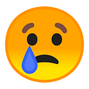 😢 Emoji Rosto Chorando na Google Android 9.0.