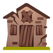 Emoji 🏚️ Casa In Rovina su Google Android 9.0.