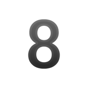 8️ Emoji Algarismo oito na Google Android 9.0.