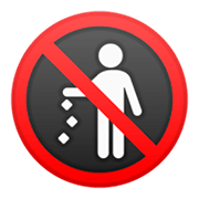 🚯 Emoji Prohibido Tirar Basura en Google Android 9.0.