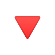 Emoji 🔻 Triangolo Rosso Con Punta Verso Il Basso su Google Android 9.0.
