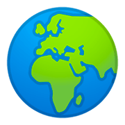 🌍 Emoji Globo Mostrando Europa E África na Google Android 9.0.