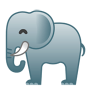 Emoji 🐘 Elefante su Google Android 9.0.