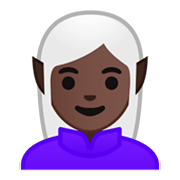 🧝🏿 Emoji Elf(e): dunkle Hautfarbe Google Android 9.0.