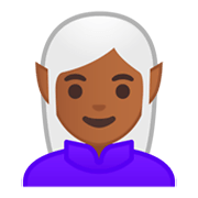 🧝🏾 Emoji Elfo: Tono De Piel Oscuro Medio en Google Android 9.0.
