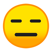 Emoji 😑 Faccina Inespressiva su Google Android 9.0.