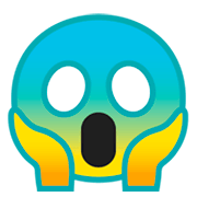 Emoji 😱 Faccina Terrorizzata su Google Android 9.0.