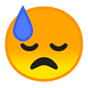 Emoji 😓 Faccina Sudata su Google Android 9.0.