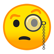 Emoji 🧐 Faccina Con Monocolo su Google Android 9.0.