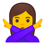 🙅 Emoji Pessoa Fazendo Gesto De «não» na Google Android 9.0.