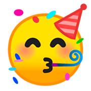 Émoji 🥳 Visage Festif sur Google Android 9.0.