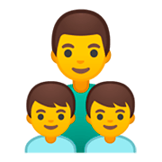 👨‍👦‍👦 Emoji Família: Homem, Menino E Menino na Google Android 9.0.