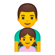 Emoji 👨‍👧 Famiglia: Uomo E Bambina su Google Android 9.0.