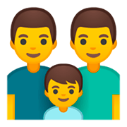 Émoji 👨‍👨‍👦 Famille : Homme, Homme Et Garçon sur Google Android 9.0.