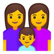 👩‍👩‍👦 Emoji Familia: Mujer, Mujer, Niño en Google Android 9.0.