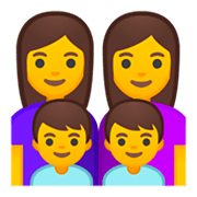 👩‍👩‍👦‍👦 Emoji Família: Mulher, Mulher, Menino E Menino na Google Android 9.0.