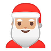 🎅🏼 Emoji Weihnachtsmann: mittelhelle Hautfarbe Google Android 9.0.