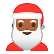 🎅🏾 Emoji Weihnachtsmann: mitteldunkle Hautfarbe Google Android 9.0.