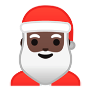 🎅🏿 Emoji Weihnachtsmann: dunkle Hautfarbe Google Android 9.0.