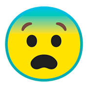 😨 Emoji ängstliches Gesicht Google Android 9.0.