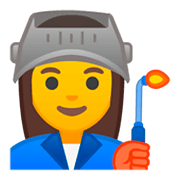 👩‍🏭 Emoji Operária na Google Android 9.0.
