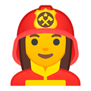 Emoji 👩‍🚒 Pompiere Donna su Google Android 9.0.