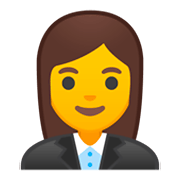 👩‍💼 Emoji Funcionária De Escritório na Google Android 9.0.