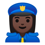 Émoji 👮🏿‍♀️ Policière : Peau Foncée sur Google Android 9.0.
