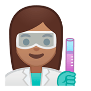 👩🏽‍🔬 Emoji Científica: Tono De Piel Medio en Google Android 9.0.