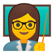 Émoji 👩‍🏫 Enseignante sur Google Android 9.0.