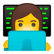 Emoji 👩‍💻 Tecnologa su Google Android 9.0.