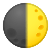 🌓 Emoji Luna En Cuarto Creciente en Google Android 9.0.