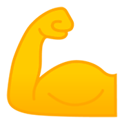 Émoji 💪 Biceps Contracté sur Google Android 9.0.
