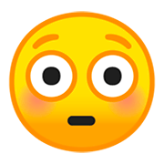 😳 Emoji errötetes Gesicht mit großen Augen Google Android 9.0.